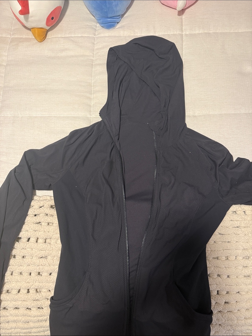 Lululemon Black Hooded Zip-Up Jacket for Women